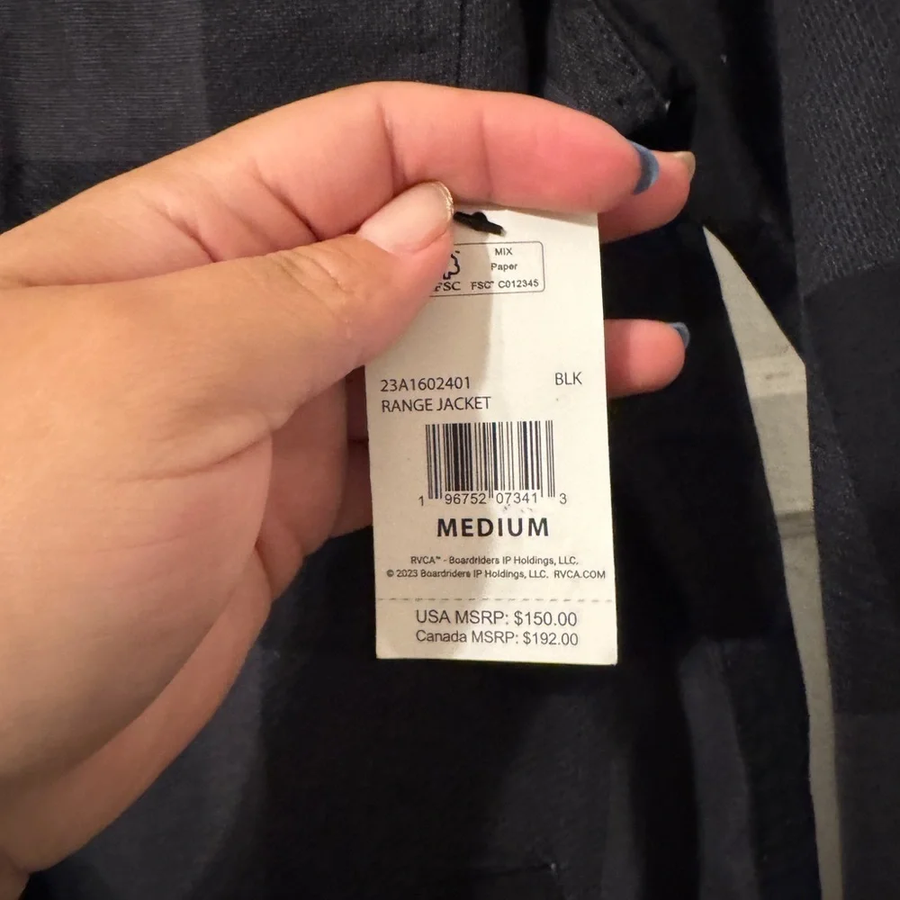 RVCA Men Jacket Sz Medium